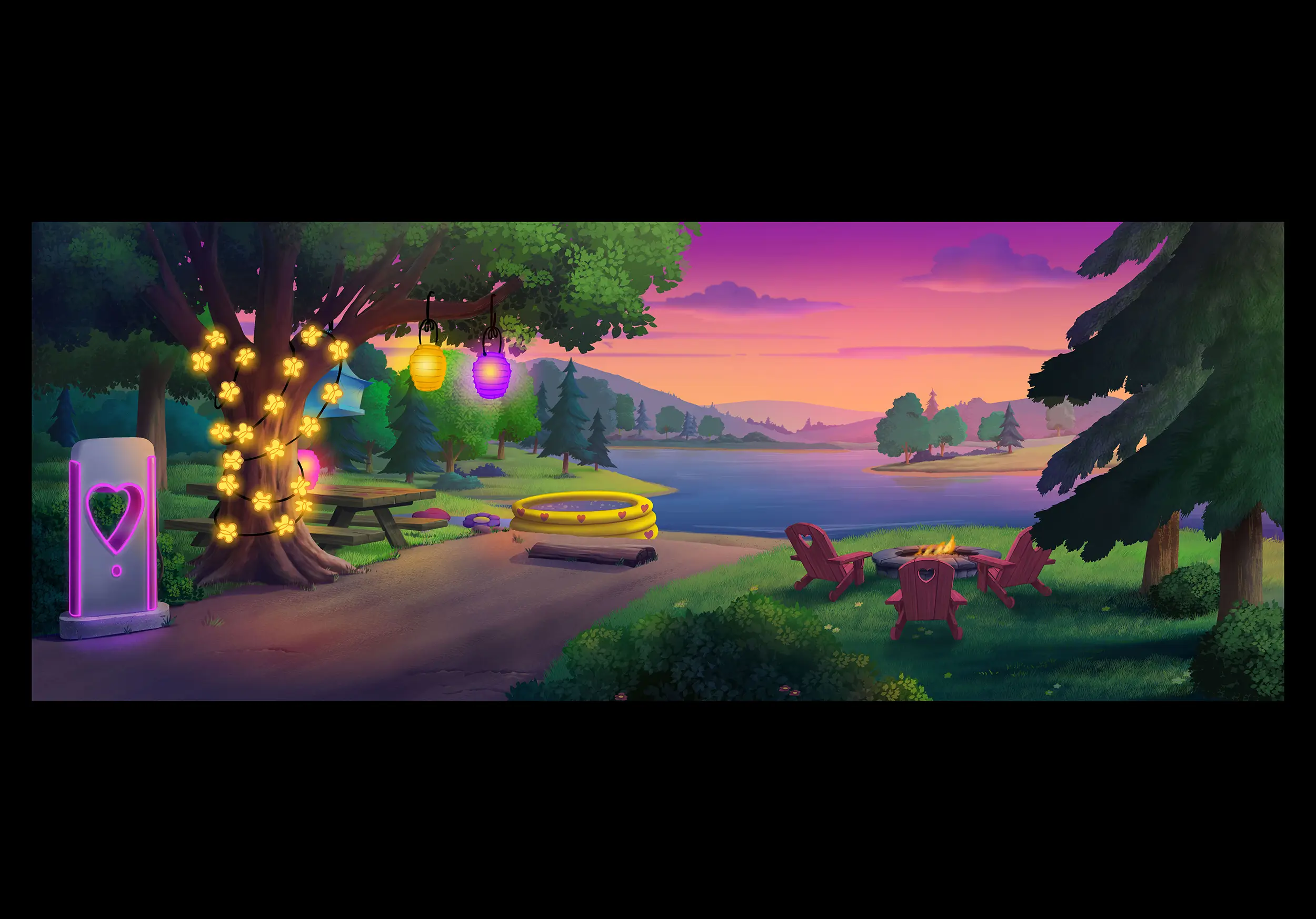 MBT_101_ST_Ext_Glampsite_LakeView_Decorated_Evening_Rev_Color_Final